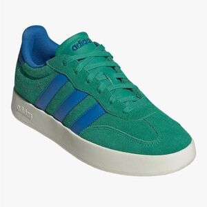 Adidas Men's Vibrant Green and Blue Sneakers